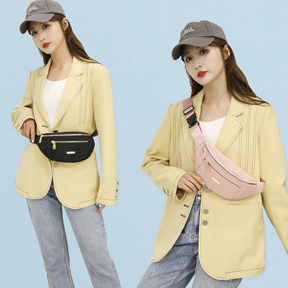 DAITET Crossbody Fanny Pack for Men&Women,Large Waist Bag & Hip Bum Bag with Adjustable Strap for Outdoors Workout Traveling Casual Running Hiking Cycling