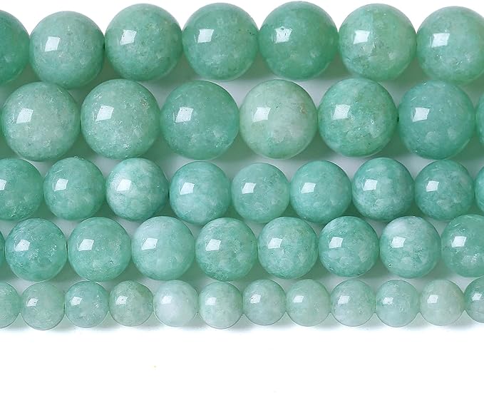 6mm 60pcs Natural Stone Burmese Jade Beads for Jewelry Making DIY Bracelet Crystal