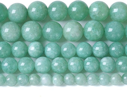 6mm 60pcs Natural Stone Burmese Jade Beads for Jewelry Making DIY Bracelet Crystal