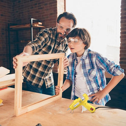 ROMECH 20W Mini Hot Glue Gun with 30 Glue Sticks Set, Fast Preheating Hot Glue Gun Kit Heavy Duty Gluegun for Craft, DIY, Repairs (Yellow)