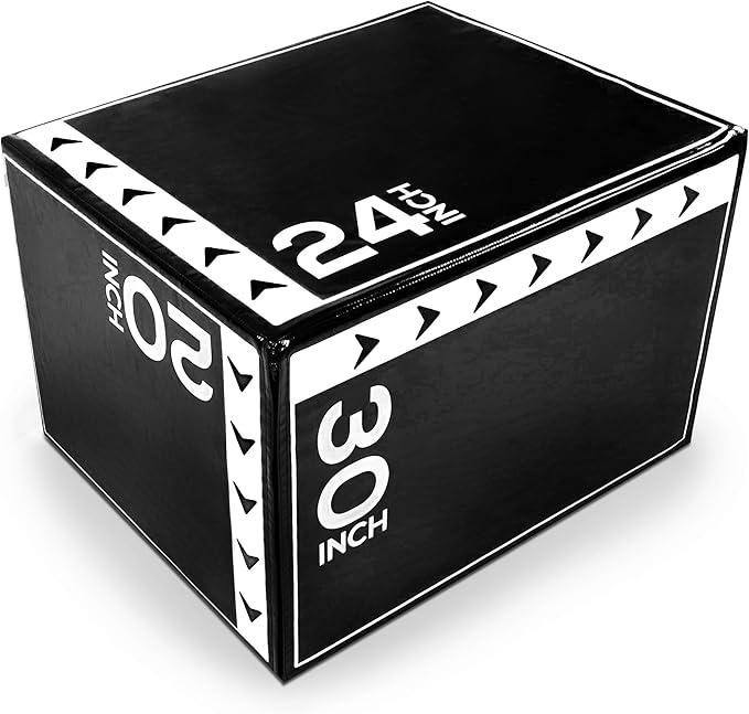 BalanceFrom 3-in-1 Foam Plyometric Jump Box for Home Gym with Multiple Height Options – Versatile Plyo with Non-Slip Surface for Strength, HIIT, Step-Ups, and Agility Training