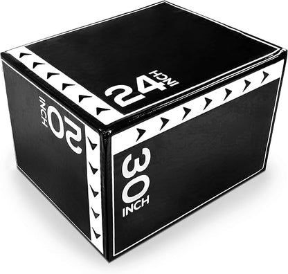 BalanceFrom 3-in-1 Foam Plyometric Jump Box for Home Gym with Multiple Height Options – Versatile Plyo with Non-Slip Surface for Strength, HIIT, Step-Ups, and Agility Training