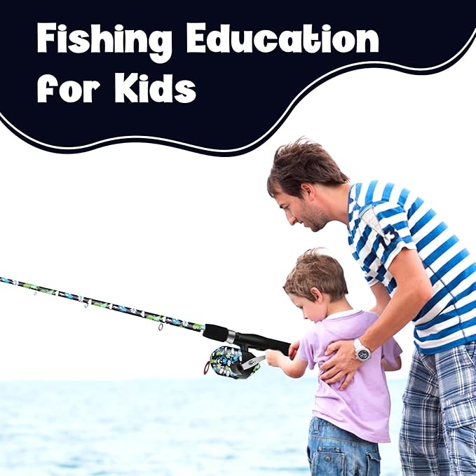Kids Fishing Pole, Kids Telescopic Fishing Rod and Reel Combo for Children Boys Girls