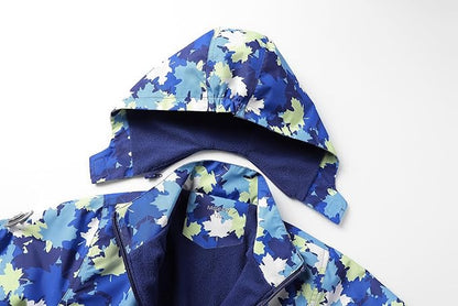 MGEOY Boys Girls Rain Jackets Lightweight Waterproof Hooded Raincoats Windbreakers for Kids 4-14Y