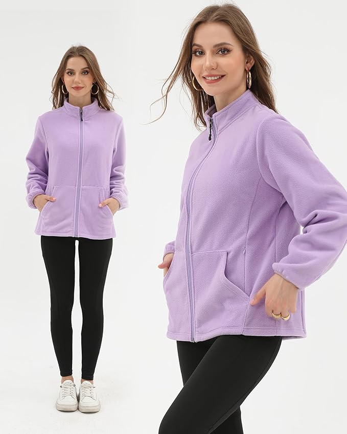 Argstar Women's Fleece Jacket with 6 Pockets (XS-2XL)