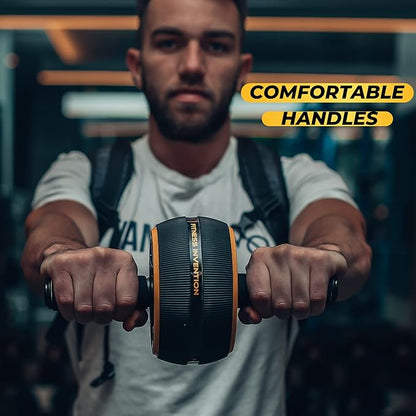 Ab Roller Wheel - Ab Wheel Roller & Knee Mat - Rueda Para Abdominales - Abdominal Wheel - Abs Roller for Men & Women - Home Gym Equipment