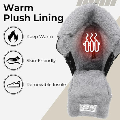 Mishansha Men's Waterproof Snow Boots, Insulated Warm Lined Winter Boot for Cold Weather, Non-Slip Outdoor Trekking Hiking Shoes Size 4-13.5