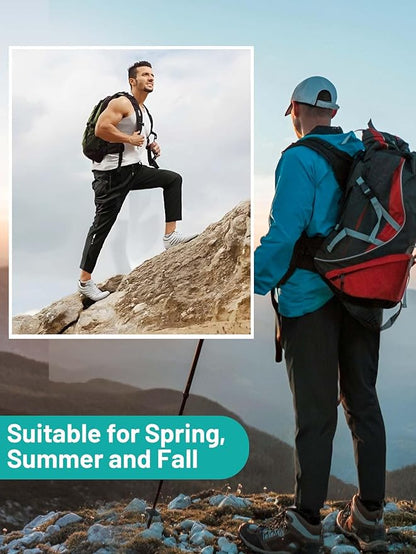Men's Hiking Pants Quick-Dry Lightweight Sweatpants Outdoor Fishing Pants Water Resistant with Zipper Pockets