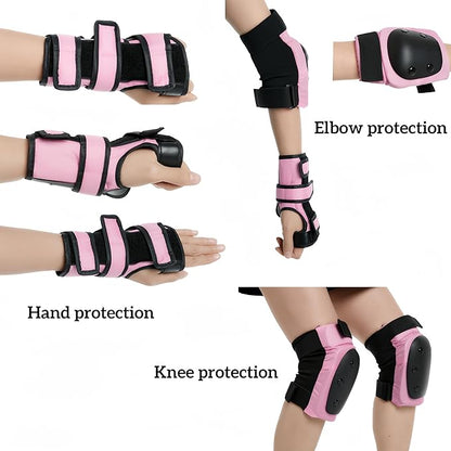 Kids/Adult/Youth Knee and Elbow Pads ,Adult Knee Pads Elbow Pads Wrist Guards for Adult Kids 6 in 1 Protective Gear Set for Skateboarding Biking Roller Skating Cycling Outdoor
