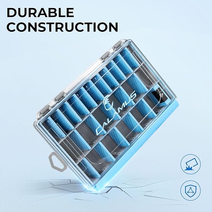 Calamus DryVault Waterproof Tackle Box, Sturdy 3600 Tackle Trays, Fishing Tackle Box Organizer With Removable Dividers, Lure Box and Terminal Tackle Storage