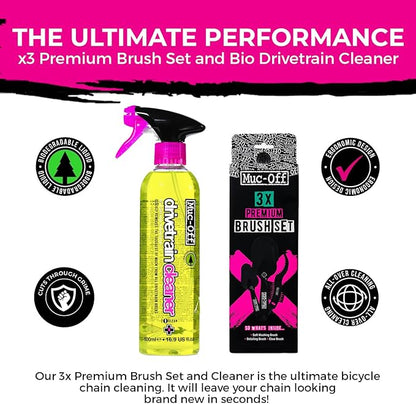 Muc-Off Bio Drivetrain Cleaner | Effective Biodegradable Bicycle Chain Cleaner and Degreaser Spray | Suitable for All Types of Bike