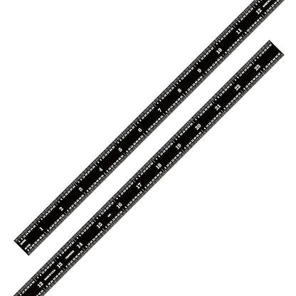 PEC Tools Flexible 24-inch Ruler, Stainless Steel, High Contrast, 1/32“, 1/64”, 1/50“, 1/100” High-Precision Ruler, Suitable for Precision Workshops and Laboratories, Made in USA