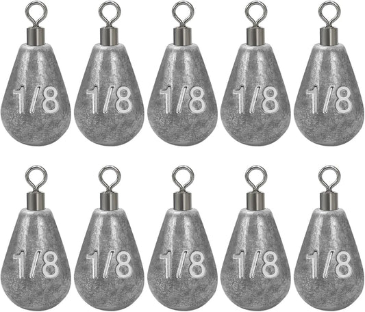 BLUEWING Casting Swivel Bell Sinkers Fishing Weights 1/2oz-8oz Drop Shot Dipsey Lead Saltwater