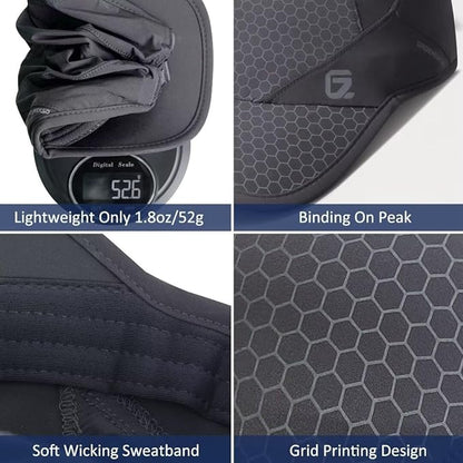 GADIEMKENSD Stretch Running Hat with Soft Brim, Quick Dry, Unstructured, Unisex-Adult