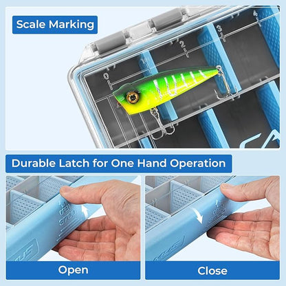 Calamus DryVault Waterproof Tackle Box, Sturdy 3700 Tackle Trays, Fishing Tackle Box Organizer With Removable Dividers, Lure Box and Terminal Tackle Storage