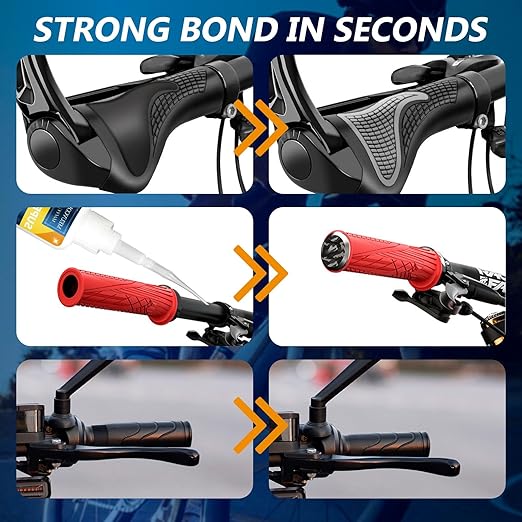 Grip Glue 100g, Instant Handlebar Grip Glue for Dirt Dikes, Motorcycle, Ebike, Bicycle, Heavy Duty Handle Grip Adhesive for ATV Grips,Tool Handle,Snowmobile