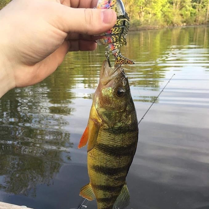 Fishing Lures for Bass Trout Topwater Multi Jointed Swimbaits Slow Sinking Bionic Swimming Lures Bass Freshwater Saltwater Bass Lifelike Fishing Lures Kit