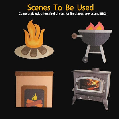 100 Pack Quick Fire Starters，Wax Cups Waterproof, Non Toxic Firelighter Natural Safe Cubes Burns up to 8 Min at Over 750° - 100%, Perfect for Fat Wood Stove Campfire, Start Charcoal Kit (Style1)