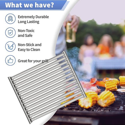 FM4107 Stainless Steel Grill Grates for TEC G-Sport Gas Grill,2 Pack Cooking Grid for TEC Grill Parts ﻿