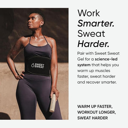Sports Research Sweet Sweat Waist Trimmer (Core Series) - Premium Sweat Enhancing Fitness Band for Women & Men