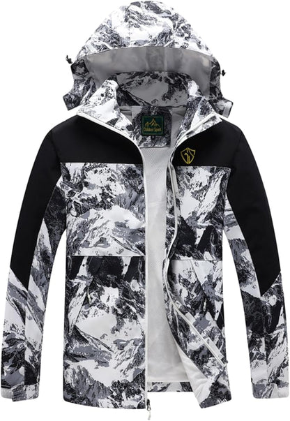 GIISAM Rain Jacket for Men, Mens Waterproof Raincoat Lightweight Rain Jackets Outdoor Rain Coat Windbreaker with Hood