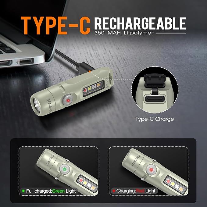 S15Pro 7075 Aluminum Keychain Flashlight Rechargeable, 750 Lumen EDC Pocket Flashlight Magnet, Mini Flashlight with Side Light 5 Modes+365nmUV for Detection Banknotes, Camping, Emergencie
