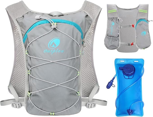 Small Lightweight Hydration Backpack with 2L Water Bladder for Race, Lightweight Running Water Vest for Hiking