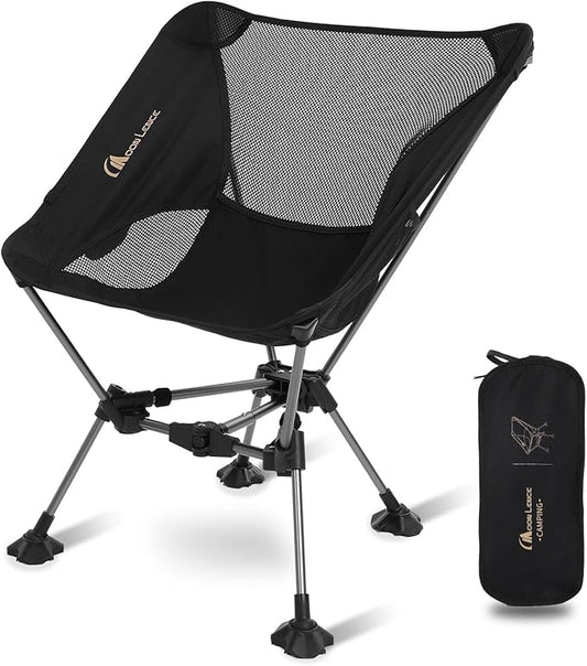 MOON LENCE Portable Camping Chair Backpacking Chair - The 4th Generation Ultralight Folding Chair - Compact, Lightweight Foldable Chairs for Hiking Mountaineering, Beach