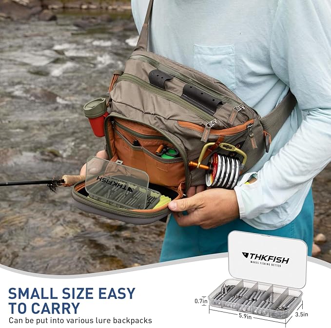 THKFISH Fishing Weights Sinkers Set, 60PCS Fishing Sinker Drop Shot Weights Kit,Drop Shot Rig Wacky Hooks for Saltwater Freshwater Bass Fishing