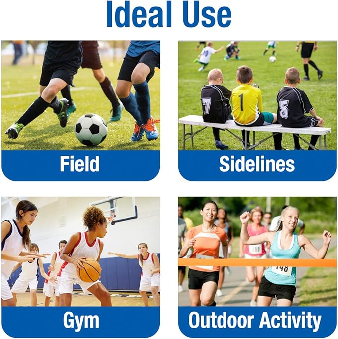 24/7 First Aid Coaches' First Aid Kit, Sports First Aid Kit Duffel Bag for Basketball, Baseball, Football, Volleyball, and Soccer Coaches, 189 Pieces