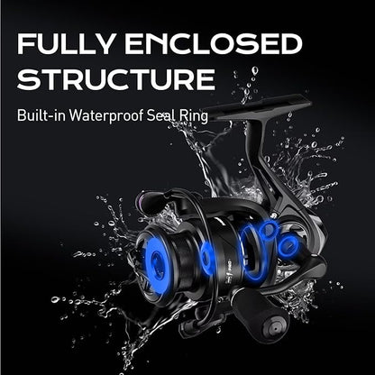 Handing M1 Pro Spinning Reels for Saltwater or Freshwater 33 Lbs Max Drag Fishing Reels Spinning Saltwater Spinning Reels Fully Enclosed Structure Spinning Fishing Reels 9+1 Stainless BB 5.2:1