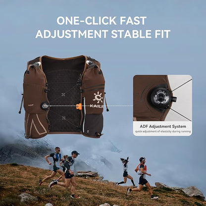 KAILAS FUGA AIR 8 Ⅳ Running Hydration Vest Hydration Pack Lightweight with Two TPU Water Bladders for Women Men Trail Cycling Hiking