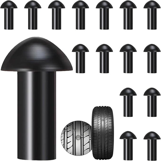 Richcat Replacement Mushroom Plugs for tubeless Tire Puncture Repair kit - for Cars, Motorcycles- Spare Plugs (15 Plugs)