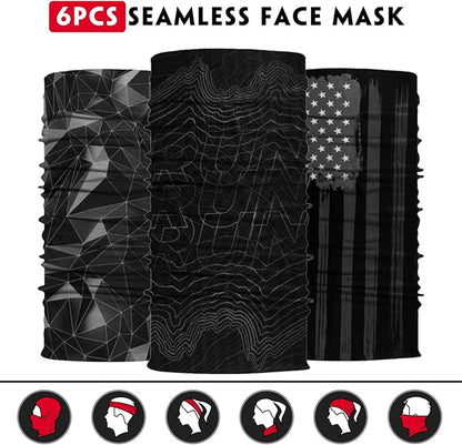 Neck Gaiter for Men Women Headwear Bandana Head Wrap Face Scarf Mask Cover Warmer Balaclava-Seamless & Versatile
