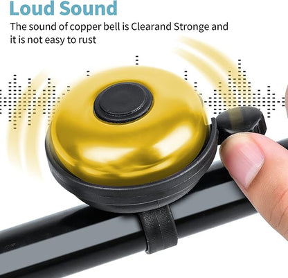 Classic Bike Bell, Aluminum Bicycle Bell, Loud Crisp Clear Sound Bicycle Bike Bell for Adults Kids