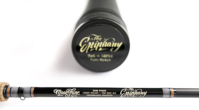 Moonshine Rod Co. Fly Fishing Rod with Carrying Case and Extra Rod Tip Section, Slow-Medium-Fast Action
