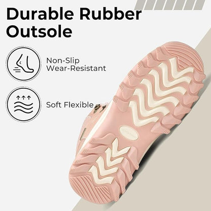 Mishansha Men's Waterproof Snow Boots, Insulated Warm Lined Winter Boot for Cold Weather, Non-Slip Outdoor Trekking Hiking Shoes Size 4-13.5