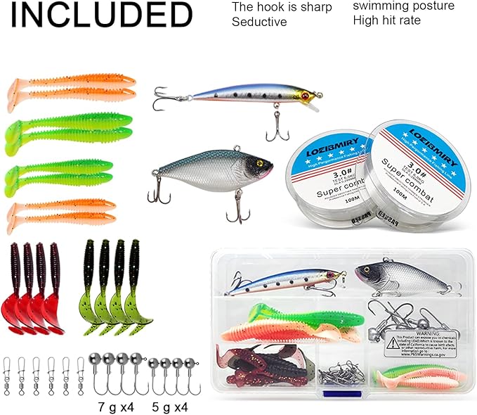 Fishing Rod Reel Combos, 2PCS 2.1m/6.89ft Collapsible Fishing Rods + 2PCS Spinning Reels + Fishing Lines Fishing Lures Carrier Bag, Telescopic Fishing Pole Set Sea Saltwater Freshwater Kit