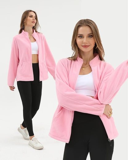 Argstar Women's Fleece Jacket with 6 Pockets (XS-2XL)