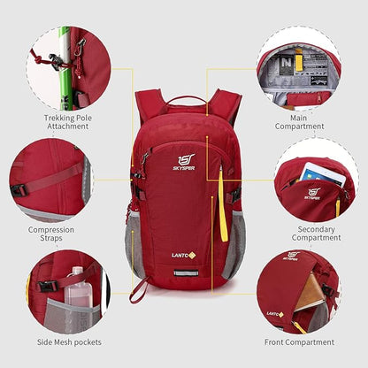 SKYSPER Small Hiking Backpack, 20L Lightweight Travel Backpacks Hiking Daypack for Women Men