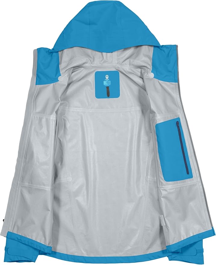 Little Donkey Andy Men's High-performance 3L Hard Shell Waterproof Rain Jacket Breathable Rain Gear for Hiking,Travelling