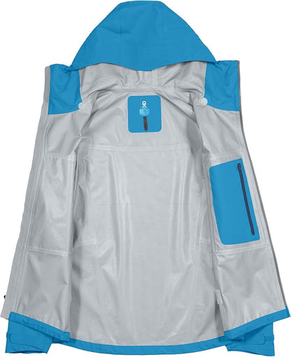 Little Donkey Andy Men's High-performance 3L Hard Shell Waterproof Rain Jacket Breathable Rain Gear for Hiking,Travelling