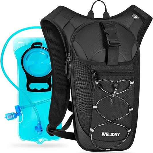 Hydration Backpack with 2L Water Bladder, Lightweight Hydro Pack for Cycling, Running, Hiking, Climbing