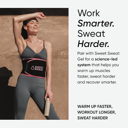 Sports Research Sweet Sweat Waist Trimmer (Core Series) - Premium Sweat Enhancing Fitness Band for Women & Men