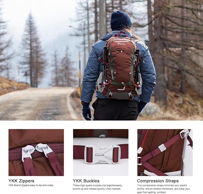 MOUNTAINTOP 25L/40L Hiking Backpack,Lightweight Travel Backpack for Men Women Outdoor Backpacking, Camping