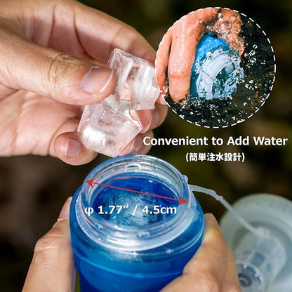 Azarxis TPU Soft Flask Collapsible Water Bottles BPA-Free 250ml 350ml 500ml 600ml for Hydration Vest Pack Running Hiking Cycling Climbing