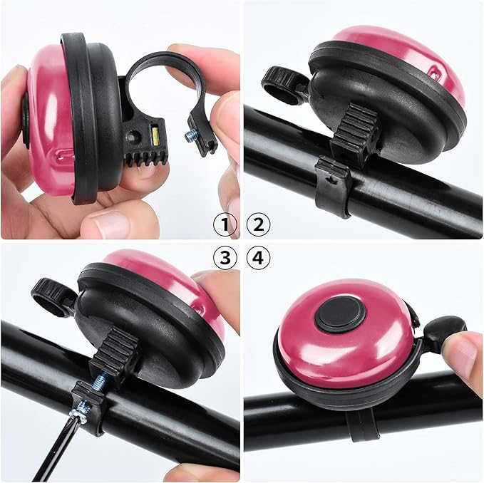 Classic Bike Bell, Aluminum Bicycle Bell, Loud Crisp Clear Sound Bicycle Bike Bell for Adults Kids