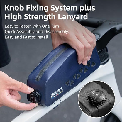 ROCKBROS Top Tube Bike Bag Waterproof Bike Frame Bag Lightweight Buckle Lock Design TPU Material Top Tube Bag Easy Install Cycling Top Tube Front Frame Pack 1L Capacity