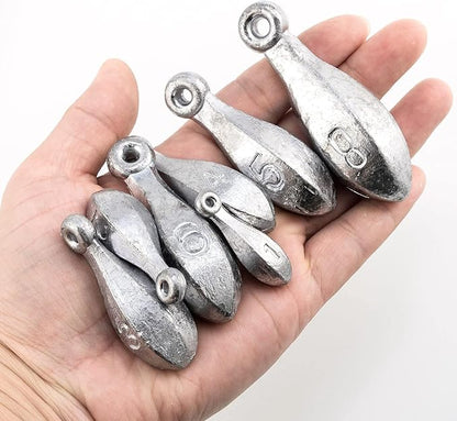 Dr.Fish Bank Sinkers Lead Fishing Weights, 1-32oz/2LB, Freshwater Catfishing Weights River Channel Surf Fishing Saltwater
