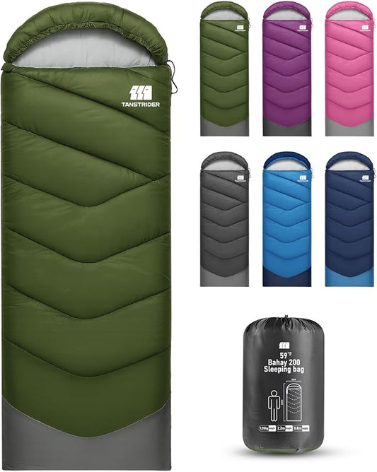 Sleeping Bags for Adults Cold Weather,Portable, Waterproof,Lightweight Sleeping Bag for Tall Girls Boys with Compression Sack for Warm Camping, Hiking, Outdoor & Indoor
